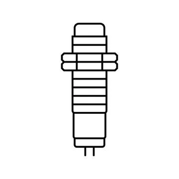 Proximity sensor module line icon vector illustration Stock Illustration