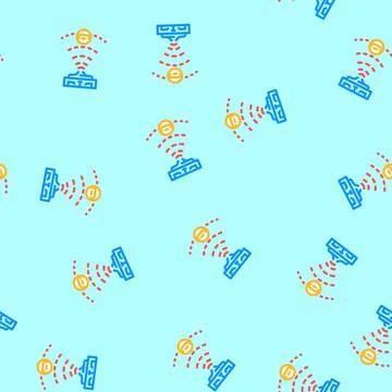 Proximity sensor module vector seamless pattern イラスト素材