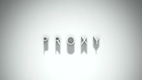 Proxy 3D title animation with shadows on a white background Stock Footage 297022347