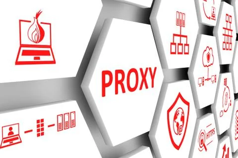 Proxy concept cell background 3d illustration Stock Illustration