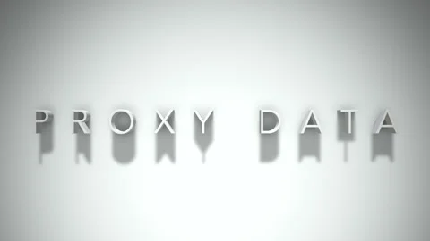 Proxy Data 3D title animation with shadows on a white background Video stock 296550110