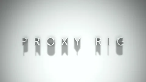 Proxy rig 3D title animation with shadows on a white background Video stock 297389450