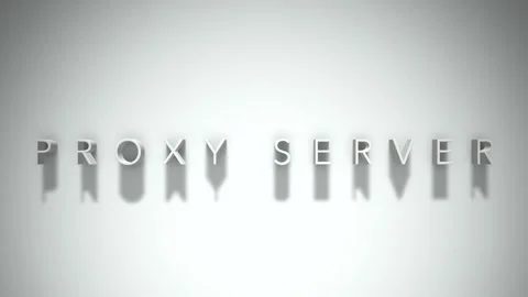 Proxy server 3D title animation white text on a white background Stock Footage 299369341