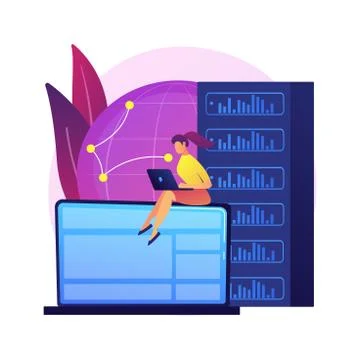 Proxy server abstract concept vector illustration. Illustrazione stock