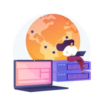 Proxy server abstract concept vector illustration. Illustrazione stock