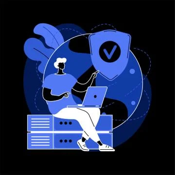 Proxy server abstract concept vector illustration. Illustrazione stock