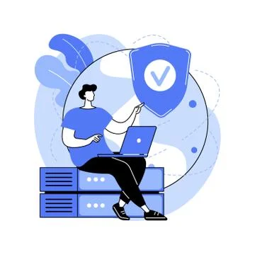 Proxy server abstract concept vector illustration. Illustrazione stock