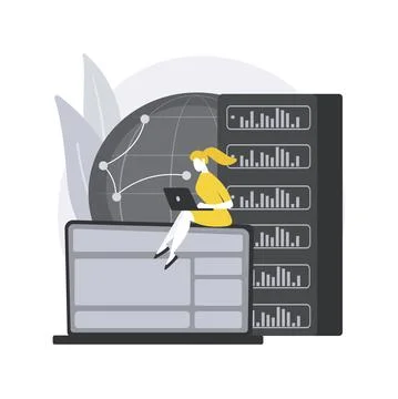 Proxy server abstract concept vector illustration. Illustrazione stock