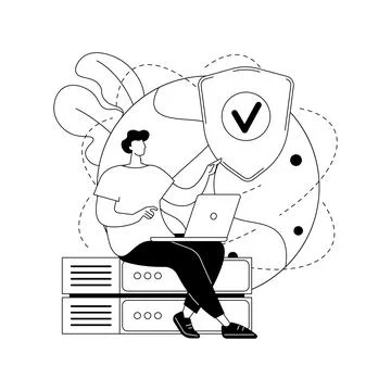 Proxy server abstract concept vector illustration. Illustrazione stock