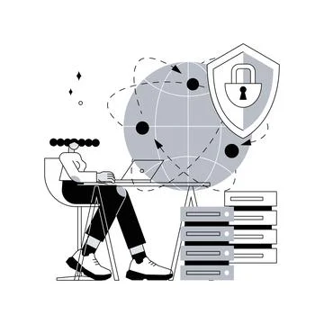 Proxy server abstract concept vector illustration. Stock Illustration