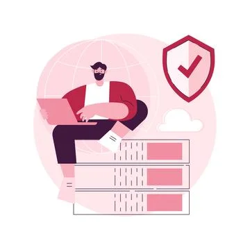 Proxy server abstract concept vector illustration. Illustrazione stock