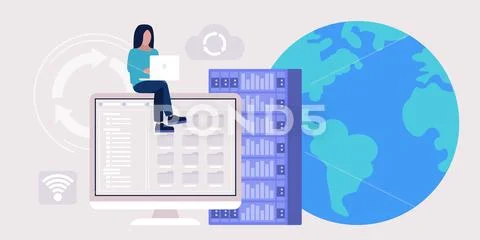 Proxy server concept Illustration