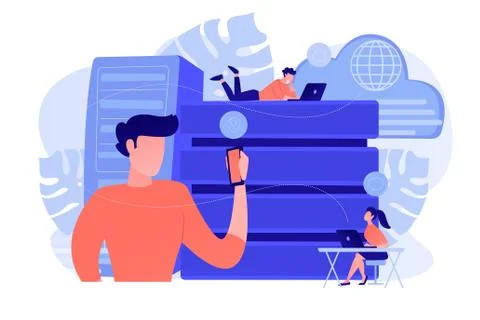 Proxy server concept vector illustration. Illustrazione stock