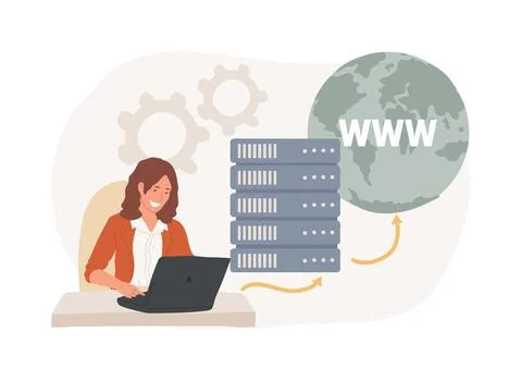 Proxy server isolated concept vector illustration. Illustrazione stock