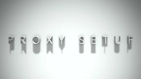 Proxy setup 3D title animation with shadows on a white background Video stock 297273731
