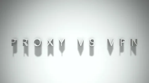 Proxy vs vpn 3D title animation white text on a white background Stock Footage 299369255