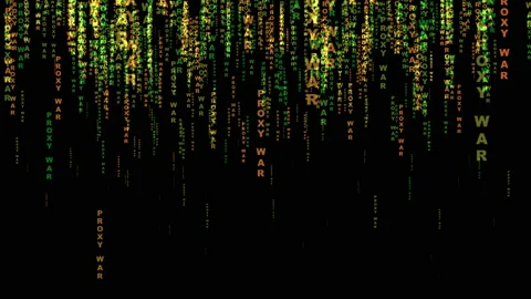 Proxy war matrix style concept Stock Footage 130287026