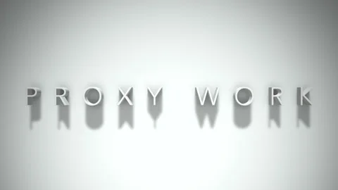 Proxy work 3D title animation with shadows on a white background Stock Footage 297666683