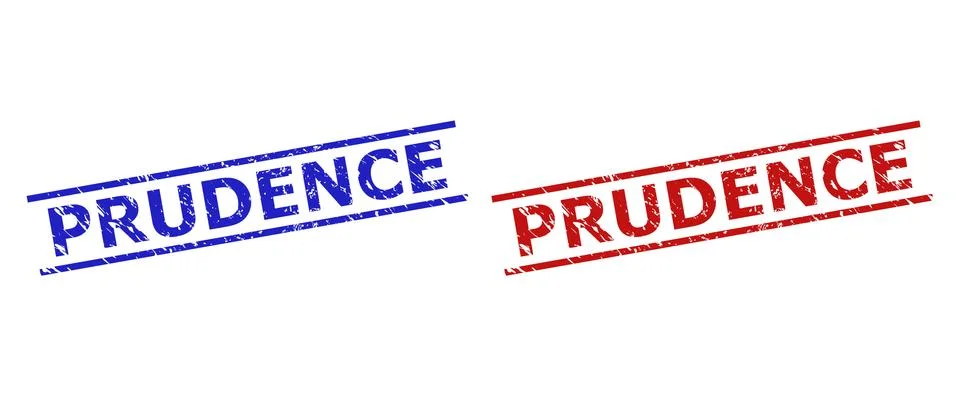 PRUDENCE Watermarks with Corroded Surface and Parallel Lines Illustrazione stock