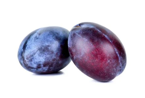 Prune isolated on the white background Stock Photos