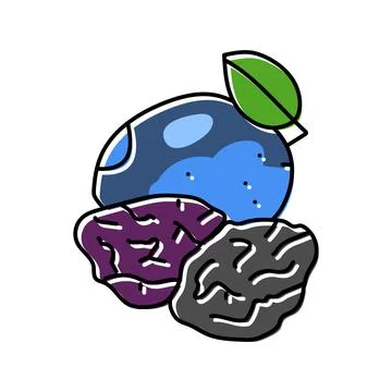 Prune plum color icon vector illustration Stock Illustration