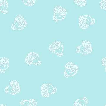 Prune plum line seamless pattern Stockillustratie