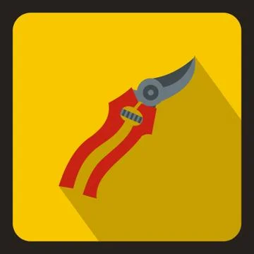 Pruner icon in flat style Stock Illustration