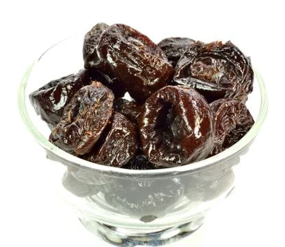 Prunes in a bowl Stock Photos
