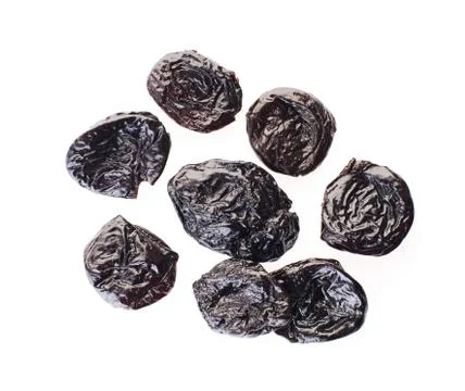 Prunes with clipping path Stock Photos