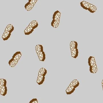 Prunes dried fruit isometric icon seamless pattern Stock Illustration