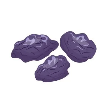 Prunes icon vector isolated on white background. Pile of prunes hand drawn Stock Illustration