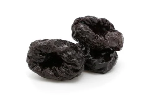 Prunes on a white background Stock Photos