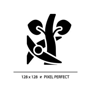 Pruning black glyph icon Illustrazione stock