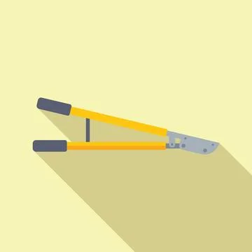 Pruning device icon flat vector. Garden work trim Stock Illustration