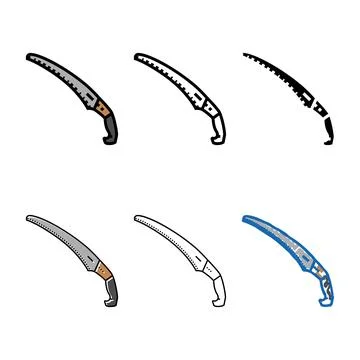 Pruning edition saw color icon vector Illustrazione stock