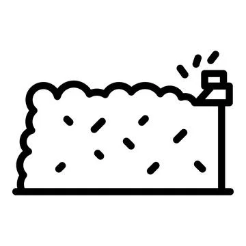 Pruning hedge icon outline vector. Garden tree Stock Illustration