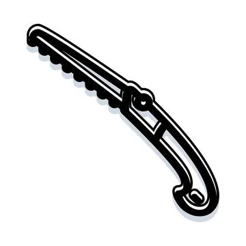 Pruning saw blade with handle illustration Stock Illustration