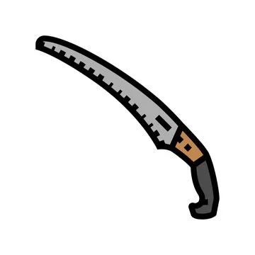 Pruning saw color icon vector illustration Stock Illustration