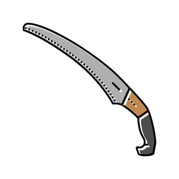 Pruning saw color icon vector illustration Stock Illustration