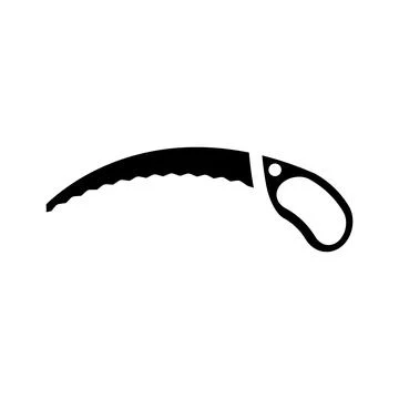 Pruning saw glyph icon vector illustration Illustrazione stock
