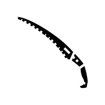 Pruning saw glyph icon vector illustration Stock Illustration