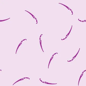 Pruning saw glyph seamless pattern Illustrazione stock