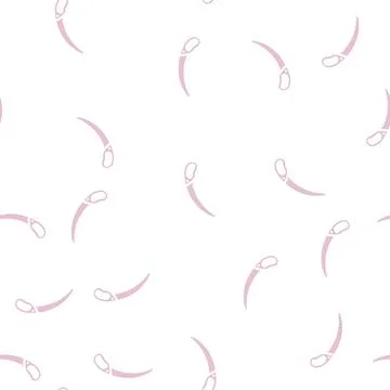 Pruning saw glyph vector seamless pattern Illustrazione stock