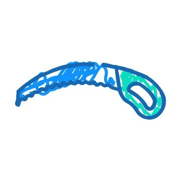 Pruning saw icon doodle illustration Illustrazione stock