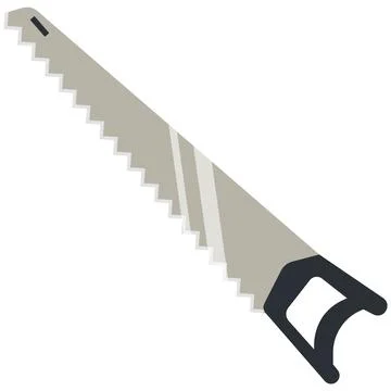 Pruning saw icon, flat vector isolated illustration. Garden tool. Farming Ilustración de archivo