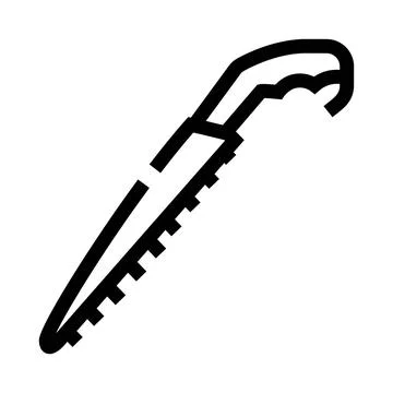 Pruning saw icon for gardening work and woodworking Illustrazione stock