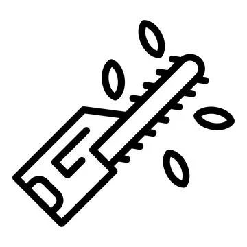 Pruning saw icon outline vector. Garden equipment Illustrazione stock