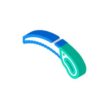 Pruning saw isometric icon vector illustration Illustrazione stock
