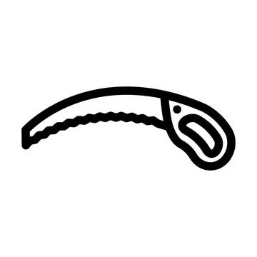 Pruning saw line icon vector illustration Illustrazione stock