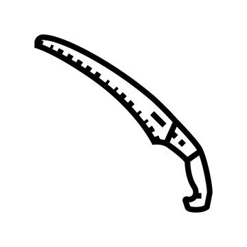 Pruning saw line icon vector illustration Illustrazione stock